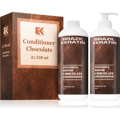 Brazil Keratin Chocolate kondicionér pre poškodené vlasy 2x550 ml kozmetická sada