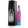 SodaStream Terra Black výrobník sody, mechanický, 1l láhev SodaStream Fuse, bombička s CO2, černý (1012811411)