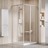 Ravak SRV2-80 195 S rohový sprchový kút, satin+transparent 77 - 79 x 195 cm, satin, 14V40UO2Z1