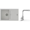 K-StrongSinks S3 Set drez Vardar 780x500mm granit biela + Batéria Stréva chr.