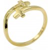 GOLDIE Diamantový prsteň Krížik double LRG654.W
