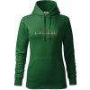 Moje srdce bije pre Bowling - Mikina dámská Cape s kapucí - XL ( Fľaškovozelená )