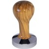 Buna café tamper, oliva, lak, 58.35 mm, nerez lesk, konvexný
