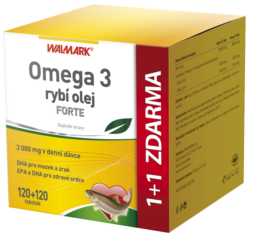 Walmark Omega 3 rybí olej Forte tabliet 2 x 120 od 10,84 € - Heureka.sk