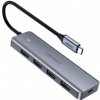 Ugreen CM219 HUB adaptér Micro USB / 4x USB, sivý (CM219 70336)