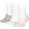 CALVIN KLEIN - 3PACK athleisure ruby pink neviditeľné ponožky-UNI