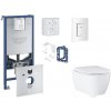 Grohe Rapid SLX - Set predstenovej inštalácie, klozetu, dosky SoftClose, tlačidla Skate Cosmopolitan a súpravy na vhadzovanie tabliet, alpská biela SANI11BB3142