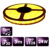 LED pásik - SMD 2835 - 5m - 60LED/m - 4,8W/m - IP20 - žltá