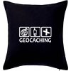 Geocaching ikony - Vankúš 50x50 - 50x50 - Vrátane výplne ( Čierna )