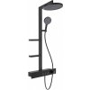 MEXEN MEXEN - Plex nástenný sprchový set s dažďovou sprchou a batériou, čierna 78103-70