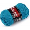 Bavlnená pletacia priadza Twister Ibiza 50 g - 1 ks 10 (65) modrá sýta