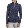 Dámska mikina Kjus Sunshine Printed HZ, Atlanta Blue/White M