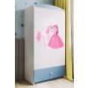 Kocot kids Detská skriňa Babydreams 90 cm princezná a poník modrá