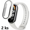 2ks Ochranný kryt pre Xiaomi Smart Band 8 - Biely MBSCZ-3DKRYTBI28