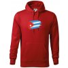 Kuba vlajka - Mikina pánska Cape s kapucňou - 4XL ( Červená )