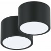 Stropné svetlo IMMAX NEO súprava 2x RONDATE Smart stropné svietidlo 15cm 12W čierne Zigbee 3.0 + DO (07023L-15BD)