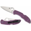 Spyderco C11FPPR Delica 4 Flat Ground Purple vreckový nôž 9,5 cm, fialová, FRN