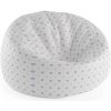 Sablio Sedací vak Cocoon Srdiečka na bielej - 75 x 45 x 35 cm