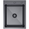Erga HD, 1-komorový oceľový drez 400x500x210 mm, grafitová, ERG-MLS-HD4050B