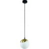 Lampa luster loft čierny sklenená guľa SANTA 1718 J