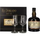 El Dorado 15y 43% 0,7 l (dárčekové balenie 2 poháre)