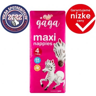 Tesco Gaga Plienky 4 Maxi 64 ks