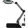 HADEX LED Stmievateľná stolná lampa s lupou LED/11W/5V čierna HD0543 + záruka 3 roky zadarmo