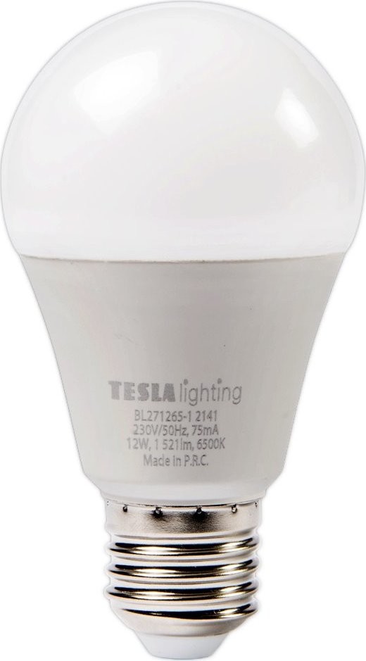 Tesla LED žárovka BULB E27/12W/230V/1521lm/25 000h/6500K studená bílá 220st