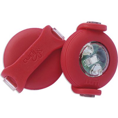 Curli Luumi LED bezpečnostné svetielko na obojok červené 2 ks