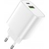 Rýchlonabíjačka do siete Forever USB QC 3.0 a USB-C QC PD 20W LS-04 biela GSM113213