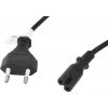 LANBERG CEE 7/16 na IEC 320 C7 EURO (RADIO) POWER CORD 3M VDE čierny