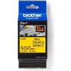 Brother FLE-6511 Pro Tape, 21mm x 45mm, čierna tlač/žltý podklad, 72ks, originálna páska