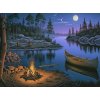 Norimpex diamantové maľovanie Kempovanie pri jazere 30 x 40cm