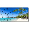 Vodorovné Moderné sklenené hodiny na stenu Maledivy 60x30 cm