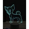Beling 3D lampa, Funny pincher dog, 16 farebná, PS20