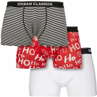 Urban Classics Boxer Shorts 3 Pack Hoho/Stripe/White