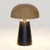 Holländer Stolová lampa Fungo, vyžarujúca nadol čierna/zlatá - 424 1202