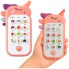 Detský Edukačný Telefón Svetlá Zvuky Melódie Ružový
