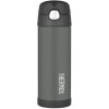 Thermos Detská termoska so slamkou Čierna