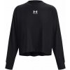 Dámske tréningové tričko Under Armour, UA RIVAL TERRY OVERSIZED CRW čierna XS