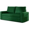 Textilomanie Tmavozelená 2miestna pohovka WAVE, rozkladacia Kronos 19
