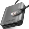 AXAGON CRE-S3, USB-A 3.2 Gen 1 - SUPERSPEED čítačka kariet, 3-slot & lun SD/microSD/CF, podpora UHS-II CRE-S3