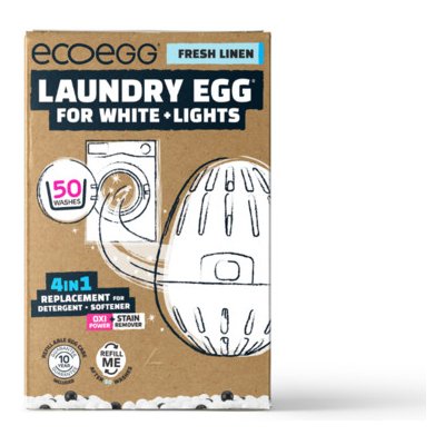 ECOEGG Vajíčko na 50 praní na bielu a svetlú bielizeň, svieža bavlna