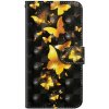 Peňaženkové 3D puzdro na Huawei P20 Lite – Golden Butterfly