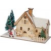 Vianočná LED dekorácia Zimný domček, 20x10x12,5 cm, dekor 1