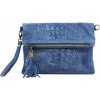 Kožená kabelka kroko štýl 630 jeans