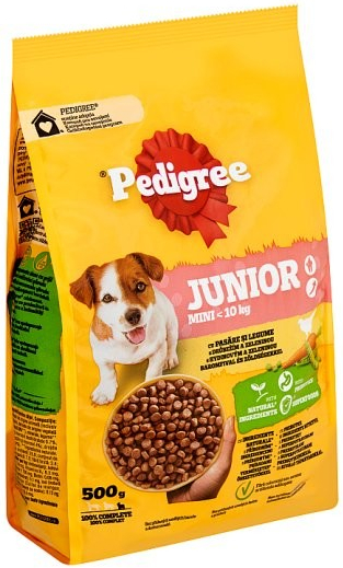 Pedigree Junior Mini s hydinovým a zeleninou 0,5 kg