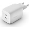 Belkin Duální 65W USB-C Power Delivery GaN PPS nástěnná nabíječka, bílá WCH013vfWH