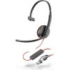 Poly náhlavní souprava Blackwire 3210, USB-C/A adaptér, mono 8X214AA