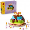 LEGO® 40815 Narodeninová torta s dekoráciami, Zábavná darčeková stavebnica, Dekorácia na stôl